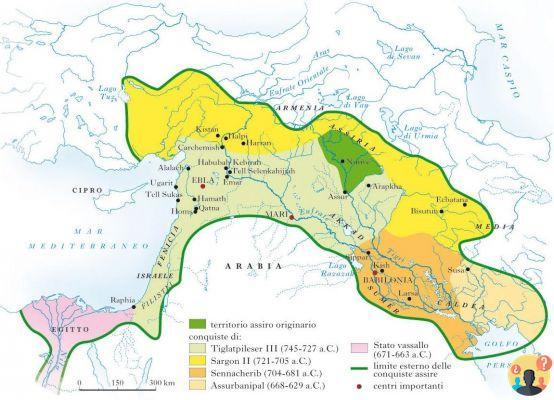 ¿Dónde se asentaron los asirios?