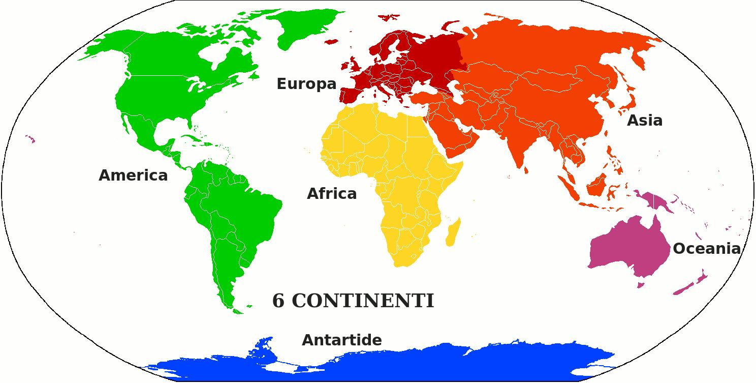 ¿Cuántos continentes tiene el mundo?