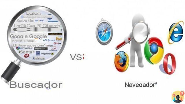¿Cuál es la diferencia entre un navegador y un motor de búsqueda?