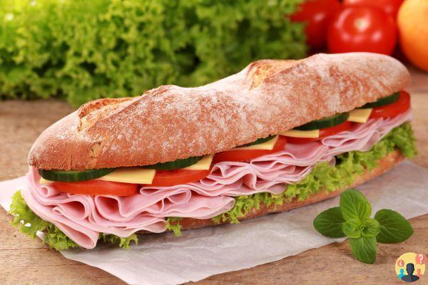 ¿Cuántas calorías tiene un sándwich?