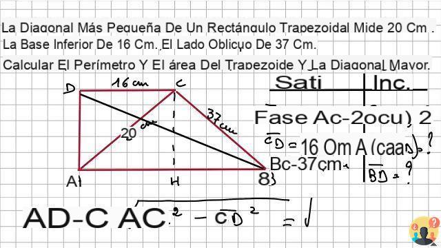 ¿Cuál es la altura del rectángulo trapezoidal?