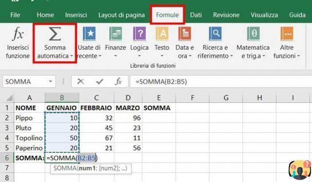 ¿Cómo se hacen las sumas en Excel?