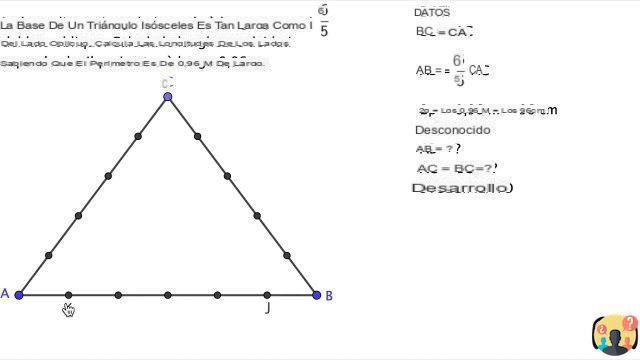 ¿Cómo se calculan los lados oblicuos de un triángulo isósceles?