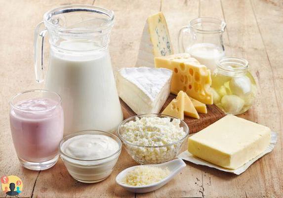 ¿Cuántos productos lácteos en una dieta?